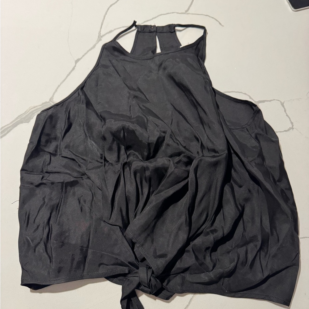 Lou and Grey S NWT Black Sleeveless Blouse
